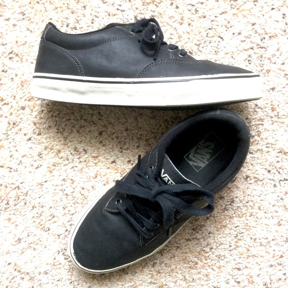 Vans Men’s Black Lace Up Board Shoes Sz 7 - Picture 8 of 12